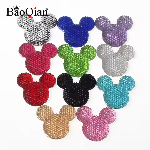 10Pcs/lot Mixed bling Mickey Resin Scrapbooking Craft For DIY Flatback Cabochon Home Decoration Scra