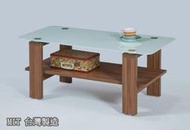 【萊夫家居】HJS-283-3：系統3.3尺玻璃大茶几-北美胡桃【台中家具】客廳桌 出租套房 低甲醛E1系統板 台灣製造