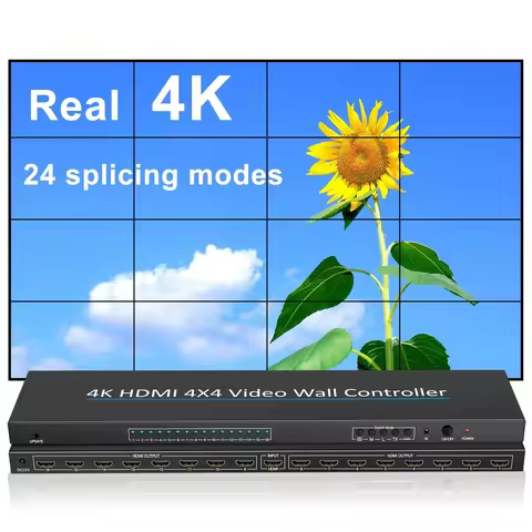 4K 4x4 HDMI Video Wall Controller 2 3 4 6 8 9 10 12 14 15 16 TV Splicer 2x2 3x3 2x3 2x4 2x5 2X6 1x3 