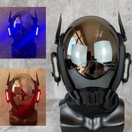 Handmade Diy Cyberpunk Masks Coolplay Mask With Led Light Futuristic Cosplay Party Accessories