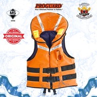 Proguard Adult High Collar Marine Life Jacket c/w Whistle & Reflective SIRIM Jacket Snorkeling/ Wate