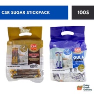 CSR Sugar Stickpack Sachet- 100x5g (Type: Fine Sugar / Brown Sugar) | CSR Bungkus Tongkat Gula Peran