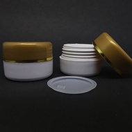 (Contents 25pcs) Gold-White Cream Pot 12.5 grams Gold List Gold-White Cream Pot Container 12.5 grams