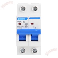 ZHAOX 2P Circuit Breaker, 25A/40A/50A/63A DZ47-63 Circuit Breaker, Durable 2P 400V AC Miniature Circ