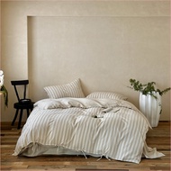 Wasabi Style Bed Four-piece Set Pure Cotton Linen Quilt Cover Bed Sheet Chinese Retro Cotton Linen B