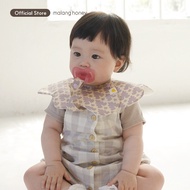[Malang Honey] ผ้ากันเปื้อน ผ้าตาข่าย ผ้าฝ้ายแท้ 100% สไตล์เกาหลี สําหรับให้อาหารเด็กทารก