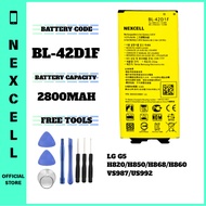 NEXCELL Bateri Serasi untuk LG G5 H820 H850 H868 H860 VS987 US992 Battery Bateri BL-42D1F ( 2800mAh 