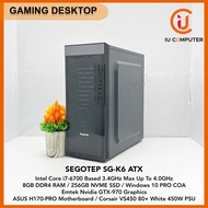 SEGOTEP SG-K6 CUSTOMIZE GAMING INTEL CORE I7-6700 8GB RAM 256GB NVME SSD GTX-970 USED DESKTOP REFURB