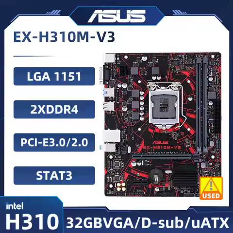 intel H310 Motherboard ASUS EX-H310M-V3 Motherboard LGA 1151 DDR4 support i3-9100F 8400 8600 9400F I