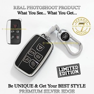 Land Rover Range Rover Evoque Jaguar Premium Silver Edge Car Remote Key Cover Case