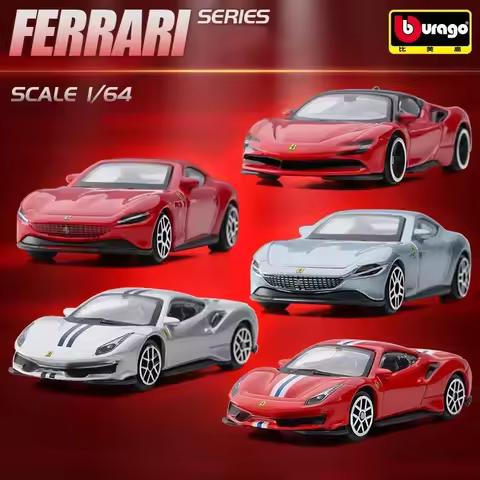 Burago 1:64 Ferrari Series SF90 488P Roma F430 F12 Alloy Car Model Children's Toys Holiday Gift Coll