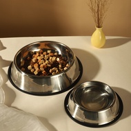 Dog Bowl Dog Bowl Anti-overturning Stainless Steel Cat Bowl Dog Water Bowl Rice Bowl Cat Bowl Water 