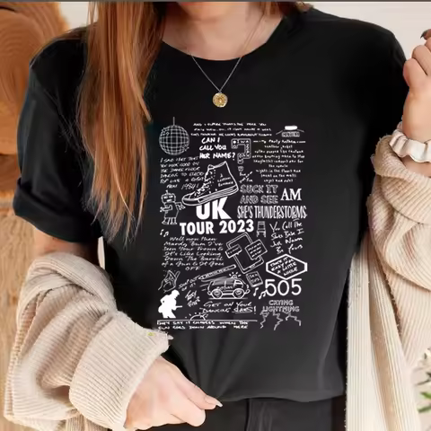 Arctic Music Lyrics Fan Art Monkey Band T Shirt UK Tour 2023 Tshirt Concert Shirts Fans Gifts Unisex