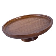 Wood Cake Stand Fruit Serving Tray Round Serving Platter Cupcake Stand for