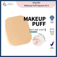 GLAMFIX Squared Stars Compact Sponge 4pcs Square Compact Powder Sponge Beauty Makeup Tools by dazzle