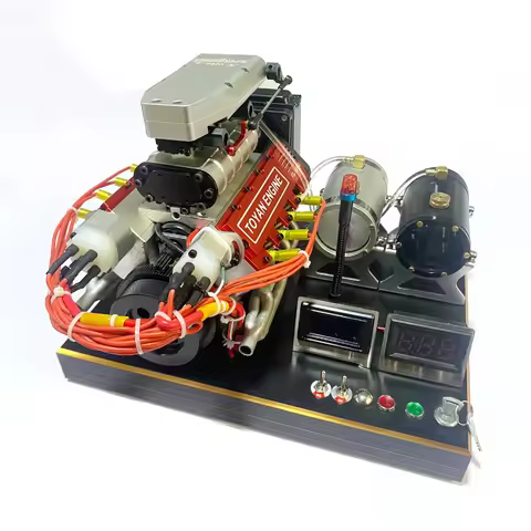 TOYAN V8 Supercharged Engine Model All-metal,Multi-cylinder EnginMechanical SetupDIY AssemblyToy Gif