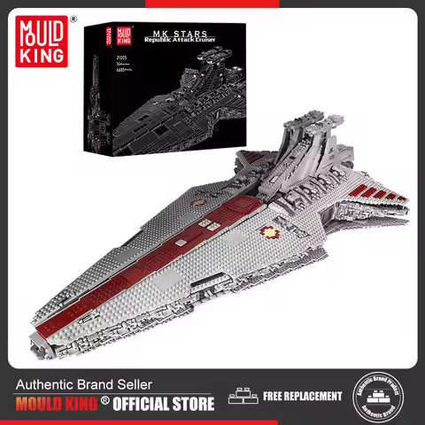 MOULD KING Building Blocks The MOC-0694 Republic Attack Cruiser Star Destroyer Set Bricks Kids Educa