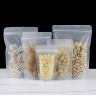 Original 100pcs Matte Clear Stand Up Pouch Cookie Packaging Bag Resealable Doypack Food Snack Dry Fr