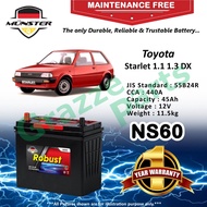 Münster Robust MF CMF NS60 | 55B24R (45AH) Car Battery Bateri Kereta for Toyota Starlet 1.1 1.3 DX