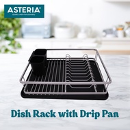 ASTERIA A1527 Aluminum PP Kitchen Dish Rack with Drip Pan