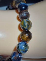 #B246 (1) 100% Natural  High Quality Pietersite Bracelet (Strong Lighning Pietersite) 9.8mm