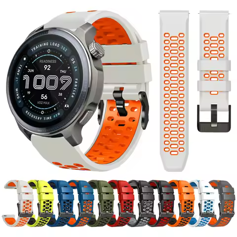 22mm Sport Silicone Band For Amazfit Balance 2/Bip 6/Balance/Cheetah Pro/Cheetah (Round)/GTR 4/Bip 5