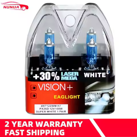 100W 12V Super White Bulbs H1/H3/H4/H7 Racing Vision +30% More Brightness Auto Headlight Hi/lo Beam