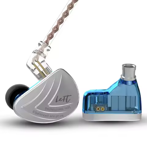 KZ AS16 16BA Balanced Armature Units Earphones HIFI Bass In Ear Monitor Earphones Noise Cancelling E