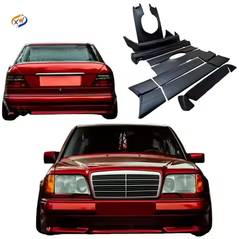 Front and Rear Bumper Side Skirts Wing Spoiler Body Kit, Suitable for Mercedes Benz E-Class S124 W12