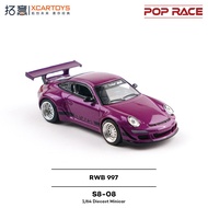 POPRACE 1/64 Porsche RWB 997 S8-08 Alloy Diecast Car Model Toy Birthday Gift