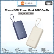 Xiaomi 33W Power Bank 20000mAh (Integrated Cable) | 33W | USB-C Two Way Fast Charging | Powerbank | 