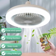 Ceiling Fan with Lights LED Fan Light Ceiling Light with Fan Electric Fan with Remote Control for Bedroom Living