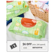 RedMart Pure Bamboo Baby Wet Tissue / Wipes (FSC 100%) - 3 x 80pcs