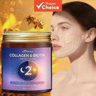 Collagen & Biotin Facial Cream, 80g, luxurious texture, elegant feel, skincare upgrade  Krim Muka Ko