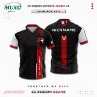 【Free custom name】Customizable Esports Jersey EZR Esports V2 Black and Red, Pre-Order
