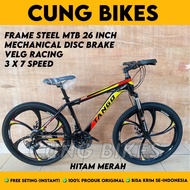 Sepeda Gunung MTB 26 Inch Tango 2888 Velg Racing Shimano double disc brake