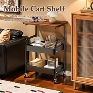Multifunctional Portable Bedside Organizer Shelf - Adjustable Space-Saving Nightstand Storage Trolle
