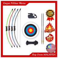 BUSUR ANAK PANAH BUDAK | 10lbs & 15Ibs ARCHERY | FIBER BOW SET |  TARGET ARROW