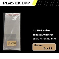 OPP Plastic Size 10 cm x 22 cm / 10x22 cm / 10 x 22 cm