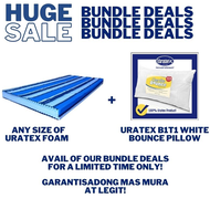 [SALE SALE ] [ BUNDLE PROMO]  URATEX Foam Mattress With Cover 4 INCHES Thick Single Double Queen Size COD &amp; URATEX BOUNCE PILLOW FIBERFILL/zzZz