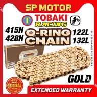 TOBAKI ​​​​​​​Racing HEAVY DUTY Rantai O RING GOLD Chain Motor 415 420 428 140 132 124 122 114 108 9