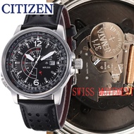 Citizen Men Quartz Watch Multifunctional Automatic Calendar Leather Wristwatches
