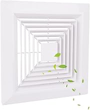 1-Piece (9"x9"Inches) Bathroom Exhaust Fan Cover with Spring, Square Ceiling or Wall Mounted Exhaust