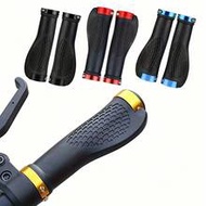 2pcs/Set Aluminum Alloy Double Lock Rubber Bicycle Handle Grips, Suitable For Mountain Bikes, BMX, D
