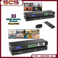 4x4 8x8 HDMI Matrix Switch 4K 30Hz Splitter 4 in 4 out 8 in 8 out EDID HDMI Switcher 4X4 8X8