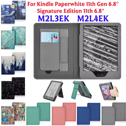 With Hand Strap Case For 6.8'' Kindle Paperwhite Signature Edition 11th 6.8 inch 2021 M2L3EK M2L4EK 