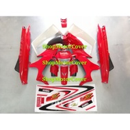 YAMAHA Y125 Y125Z Y125ZR BODY COVER SET FULL MERAH SABIT WITH STICKER (HLD) YAMAHA Y 125 Z ZR OLD CO
