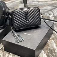 YSL Saint Laurent v Grid Camera Bag Crossbody Bag original genuine leather Breathable casual cushion