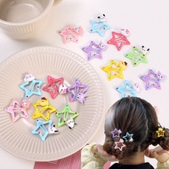 Sanrio Girls Cream Glue Stars Hair Clip / Girls Y2K Color Stars Hairpin / Children Cute Metal Hair P