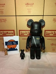 Bearbrick x lewis leathers 100% & 400% be@rbrick figure medicom toy 日本代購